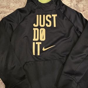 Nike Black Sweatshirt with Gold Slogan